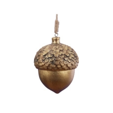 kersthangers glas  stoffen kersthangers  kersthangers maken  kersthangers vilt  goedkope kersthangers  kersthangers zwart  kersthangers groen  glazen kersthangers pb. 1 wooden acorn/hanging gold 12 cm