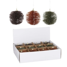 Kersthangers kopen Ornament bal 3 keuzemogelijkheden - h10xd10cm - Autumn