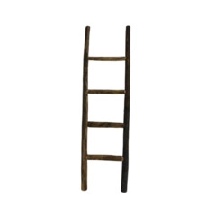 Ladder bruin melange 120cm x +/- 35 cm 4 treden