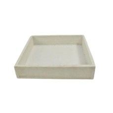 Houten tray vierkant white-wash 20x20x4cm