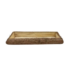 Bark tray 39x15x5cm Natural-wash