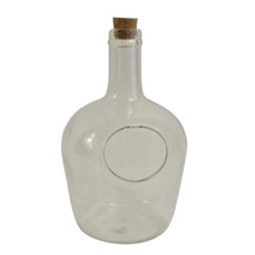 Bottle with hole and corck D-19 H-30 CM