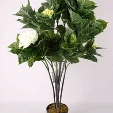 kunstplanten hangend Hydrangea White in plastic pot