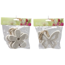decoratieve hangers pbh. 2 wooden butterfly/flower/hangers keuzemogelijkheden. White 10.5x10.5