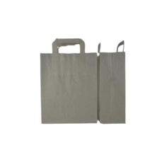 verpakkingsmateriaal kopen Draagtas Wit kraft 22+10x31cm a 50 stuks gedraaid handv.