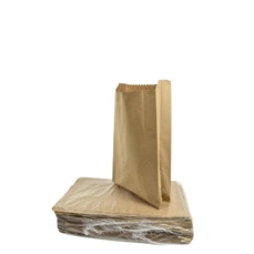 verpakkingsmaterialen Pak a 150 papieren zak gerecycled bruin 24+8x42cm 70gr.