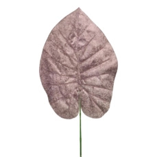 kunstbloemen Velvet philo leaf wine red 70cm