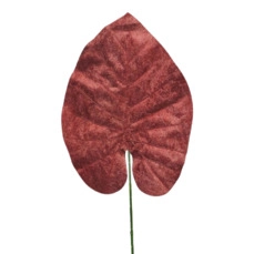 kunstbloem Velvet philo leaf rust 70cm