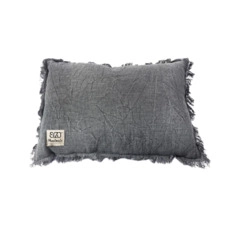 plaids kopen Cushion Denim-Grey with filling 30x45cm grey denim