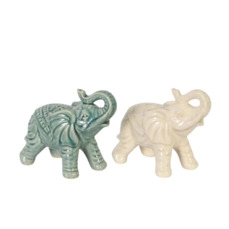 decoratiefiguren kopen Elephant ceramic 19.5x9.5x18cm 1pc Mixed