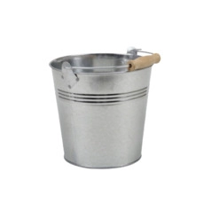 zink schalen pak á 4 metal buckets w/handle galv. Ø15x14 cm