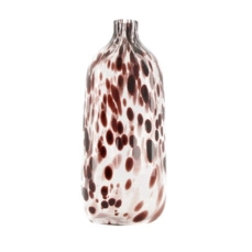glazen vaas blokker Vase glass ''Turtle'' Ø13.5x29cm Brown