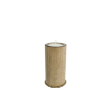 sfeerlicht artikelen Theelichth "Maud" S bamboe 5,5x5,5x10cm