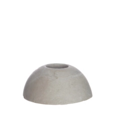 kaars h.3 Ø7 cm gray bulb candle holder