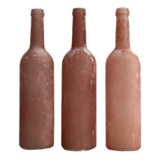 decoratieve kruiken Bottle glass Ø7.5x31.5cm 1pc Mixed pink
