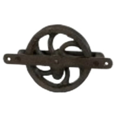 woonaccessoire Hanger pulley iron 20x12x3.1cm Brown