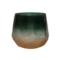 sfeerlichten pc. 1 glass vase green Ø17x15cm