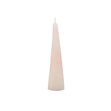 kaars pc. 1 cone candle frosted 14 hrs. White 41x150mm