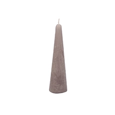 kaars pc. 1 cone candle frosted 28 hrs. cool grey 50x200mm