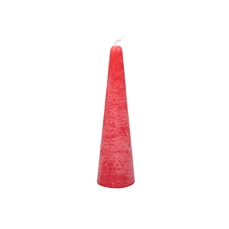 kaarsen pc. 1 cone candle frosted 28 hrs. Red 50x200mm