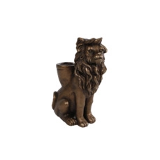 decoratieve kandelaren Kandelaar "Lion" brons polystone 10,5x6,2x15cm