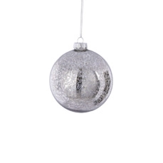 kerstballen groen Kerstbal glas zilver antiek - d10cm