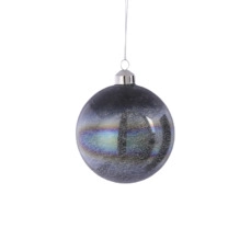 kerstballen plastic Kerstbal glas zwart - d10cm