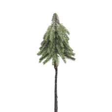 kunst kerstboom Pine tree pick glittered 20cm