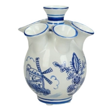 kruiken en flessen Vase Fine Earthenware Blue 11x11x14cm