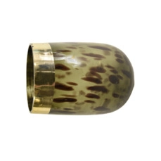 sfeerlicht artikel pc. 1 glass vase w/band &quot;leopard&quot; green Ø 10x14 cm