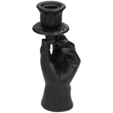 kandelaren Candle Stick Hand Polyresin Black 8.5x7.5x20cm