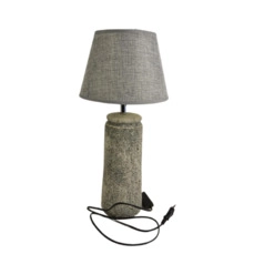 lamp Lampvoet Aardewerk &#039;&#039;smal&#039;&#039; D14 H43,5cm Grijs
