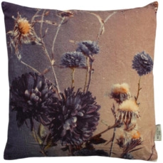 plaids kopen Cushion Flowers Velvet Brown 45x45cm