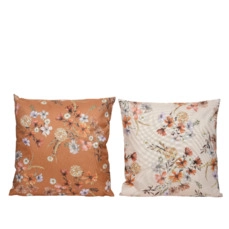 plaid kopen Cushion polyester flowers 2col keuzemogelijkheden outdoor 45x45x5cm