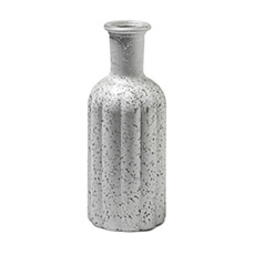 woonaccessoires kopen  Fles glas &#039;norinne&#039; L zilver frost h19 d7,5
