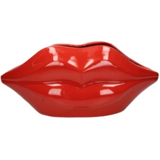 woonaccessoires kopen Planter Lips Fine Earthenware Red 49x22.5x21cm