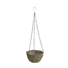 Hanging basket riet Grey wash D20 H12,5cm