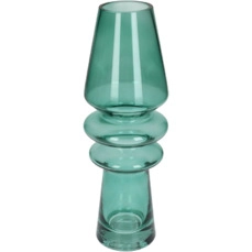 decoratiekruiken Vase Glass Green 7x7x25cm