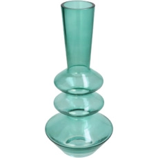 decoratieflessen Vase Glass Green 14x14x30.5cm