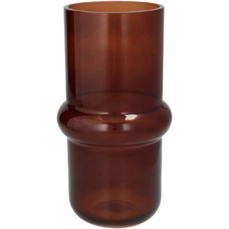 decoratieve flessen Vase Glass Brown 13x13x25cm