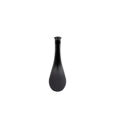 decoratieflessen Vaas Lagrima S mat/glanzend zwart glas 6x6x18cm