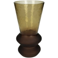 decoratieflessen Vase Glass Brown 12x12x22.5cm