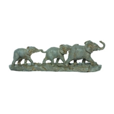 decoratiefiguur kopen Deco Baby Elephants Walking 28x7x9cm Grey