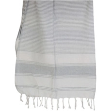 plaids kopen Hammam Towel Stripe Cotton Grey 100x180cm