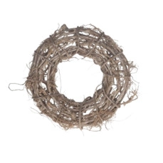 Root wreath raw 39x15cm White-wash