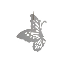 vlinder 25x30cm wit lasercut