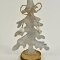Houten kerstboom hanger grijs op voet naturel 15x9x5cm