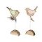 decoratiefiguren kopen Wooden bird with woodstem foot 10x2.5x18.5cm 1pc 2 keuzemogelijkheden