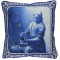 meubelplaids Cushion Melkmeisje Velvet Blue 45x45cm