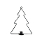 kandelaren pc. 1 metal candle holder/hanger tree black 22 cm